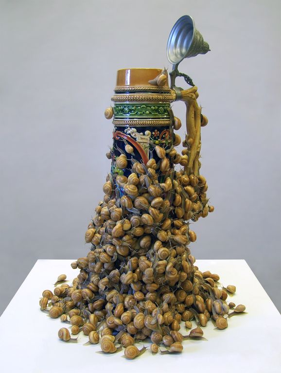 Erick Swenson, Schwärmerei, 2012. Acrylic and oil on urethane resin, silicone, and MDF, 53 x 24 x 24 in. Courtesy Talley Dunn Gallery, Dallas; and James Cohan Gallery, New York. © Erick Swenson. Photo: ManTiger Studio, 2012.