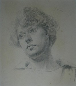 A Female Head by Augustus John offered by Lyon & Turnbull