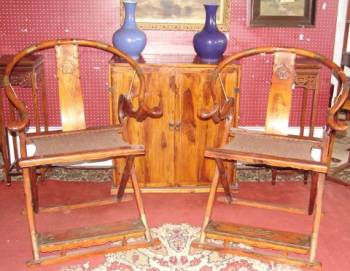 Pair of Huanghuali Chairs Realize $26,880 at Finney’s Auction