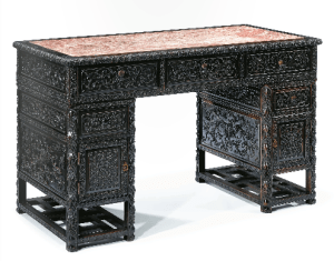 Rare zitan wood furniture sold at Freeman's