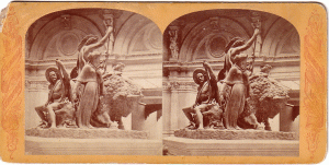 Stereoview card Showing America by Royal Doulton