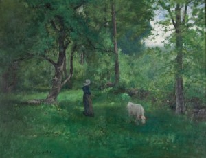 George Inness (American, 1825–1894), Green Landscape, 1886. Oil on canvas, 30 1/4 x 40 3/8 in. (76.8 x 102.6 cm). Sterling and Francine Clark Art Institute, Williamstown, Massachusetts. Gift of Frank and Katherine Martucci, 2013.1.5