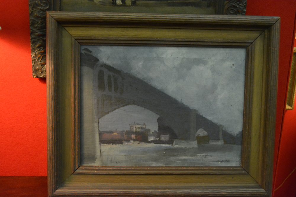 Bridge at St Louis by Charles Marks. Offered by Robert M. Quileter