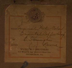 An Old Label from Wunderly Gallery