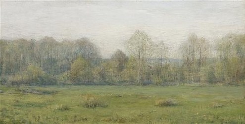 Lot 28 "A Spring Morning" by Dwight William Tryon was sold nearly twice as much as its high estimation at Shannons