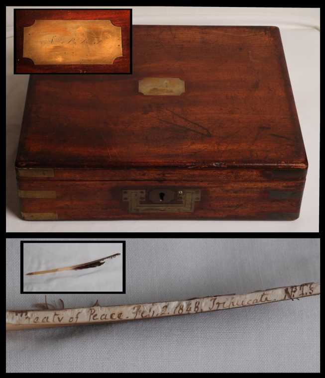 Up at Auction: Lap desk and quill used to end the Mexican-American War