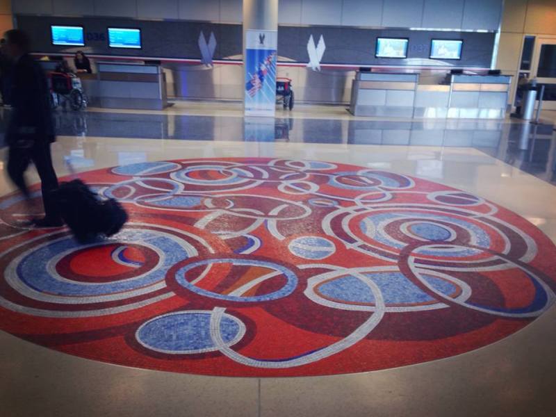 DFW Airport Art Terminal D Floating in Space by Jane Helslander