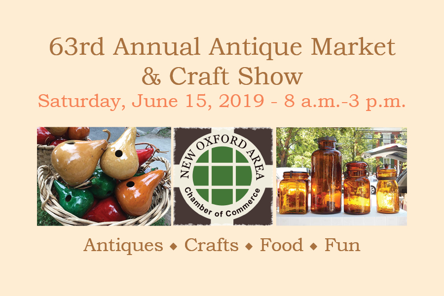 63rd Annual New Oxford, PA Antique Market & Craft Show on June 15