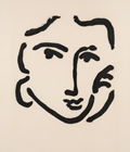 Henri Matisse. Nadia, smiling face. 1948