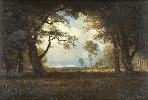 Albert Bierstadt, Wooded Landscape with Clearing