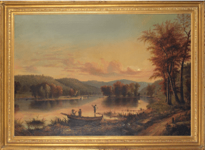 "View on the Allegheny River" by William Coventry Wall, c. 1854 at Treadway Auction