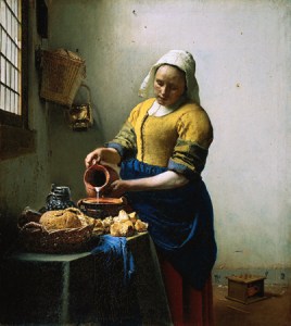 The Milkmaid by Johannes Vermeer 