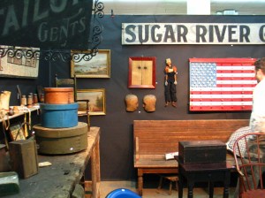 Antiques at Music Valley, Signs and baskets, all Americana Antiques at Music Valley, Signs and baskets, all Americana