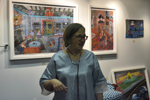 Carroll Swenson-Roberts at her studio