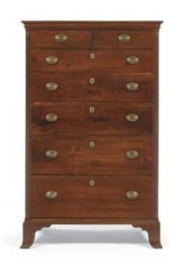 Lot 103: A Federal Walnut Tall Chest-of-Drawers from Christie's Lot 103: A Federal Walnut Tall Chest-of-Drawers from Christie's