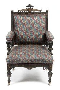 A Renaissance Revival armchair offered at Leslie Hindman A Renaissance Revival armchair offered at Leslie Hindman