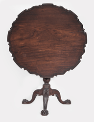 The Potter-Crouch-Jordan Family Chippendale mahogany tea table, a rare survival of Pre-Revolutionary craftsmanship signed by one of the more well-known Philadelphia cabinetmakers, Henry Clifton.