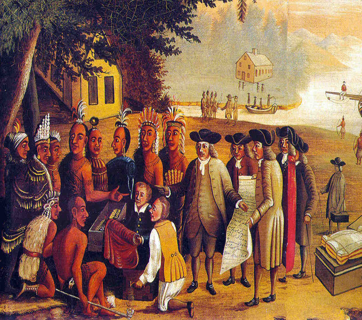 Thanks to Edward Hicks and Benjamin West for these Images of William Penn and the Lenape Indians
