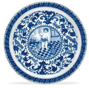 A Large Blue and White Charger at Christie's