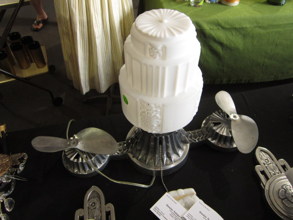 Vintage Lighting from Chicago Flea Markets. Skyscraper Deco Fan Light Helene Lys, Cavelier Lighting