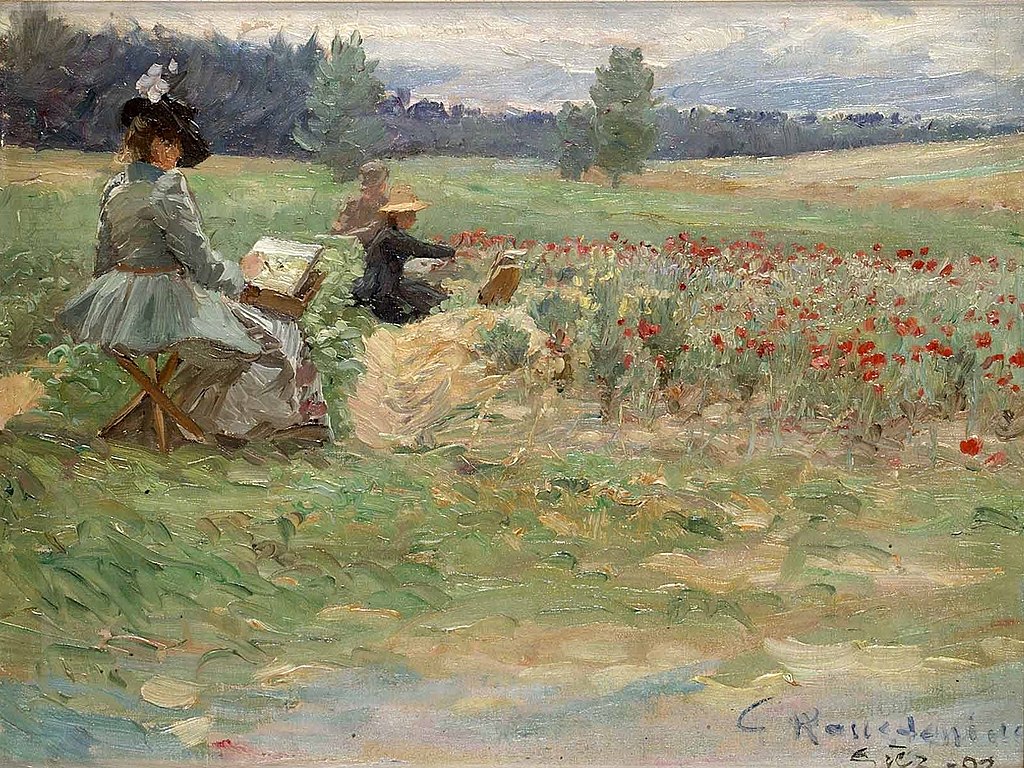 Gottfrid Kallstenius - The plein air painters (Grèz-sur-Loing 1892) via Wikimedia Commons