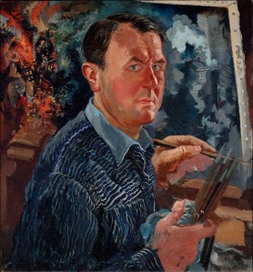 Self Portrait, 1936 George Grosz, German Oil on canvas Overall: 30 3/8 x 28 1/8 in. (77.17 x 71.45 cm) Dallas Museum of Art, gift of A. Harris and Company in memory of Leon A. Harris, Sr.