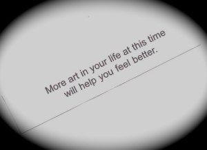 more art fortune cookie