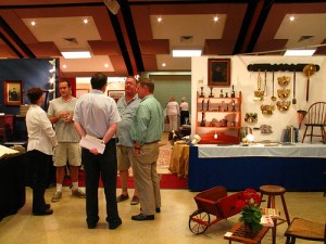 At the 60th All Saints' Antiques Show, Rehoboth Beach, DE, dealers and buyers were having fun chatting