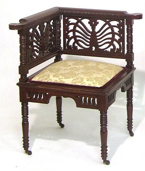A Mahogany Corner Chair from Winter Associates