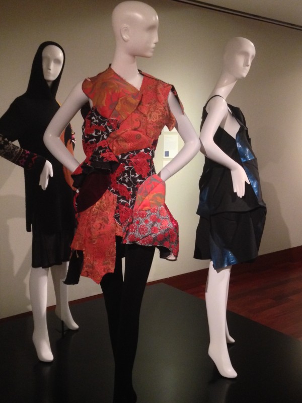 Japanese Fashion at the Crow Back left: Yoshi Yamamoto, Sweater and underdress, wool, 2012 Back right: Issey Miyake, 132_5 Dress (polyester) 2010-2011