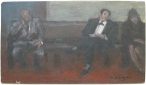 Waiting Room by Clyde Singer offered at Rachael Davis Fine Arts