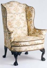 Easy chair, made in Charleston, South Carolina, 1760-70; Mahogany, Cyprus, and Tulip poplar. 1960.1058. Gift of Henry Francis du Pont.