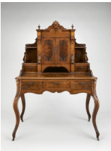 Adolph Kempen, Austin,  Texas, 1844-1885, Desk, c.  1875 Walnut and maple;  collection of William J. Hill