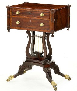 A New York Classical mahogany worktable circa 1825