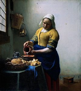The Milkmaid by Vermeer, now on view at the Metropolitan Museum of Art