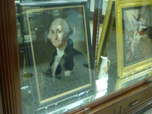 George Washington, Reverse painting on glass in Philadelphia