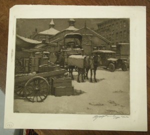 E T. Hurley's etching from Treadyway Toomey Gallery