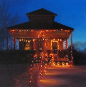 Beverly Street, 2014. Oil on board, 12 X 12