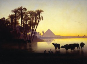 Charles Théodore Frère, Along the Nile at Gyzeh