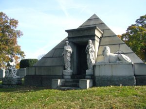 A Pyramid tomb in Green-Wood Cemetery