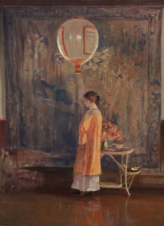 Guy Rose, In the Studio, circa 1910. Oil on canvas, 24 x 18 inches. Crocker Art Museum, long-term loan and promised gift of The Rose Art Foundation.