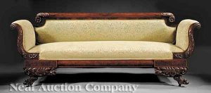 American Classical Mahogany Sofa from Neal Auction