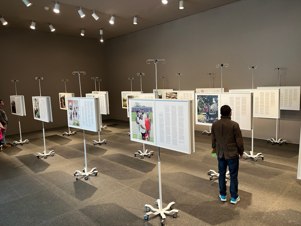 Latoya Ruby Frazier’s monumental installation of her photograph and interview of community health workers