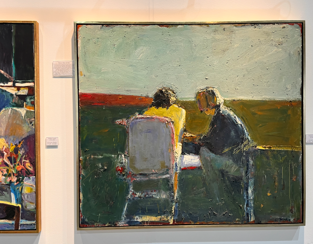 Two figures in a landscape